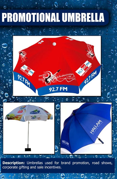 Round Polyester Iron Garden Umbrellas, for Promotional Use, Pattern : Printed