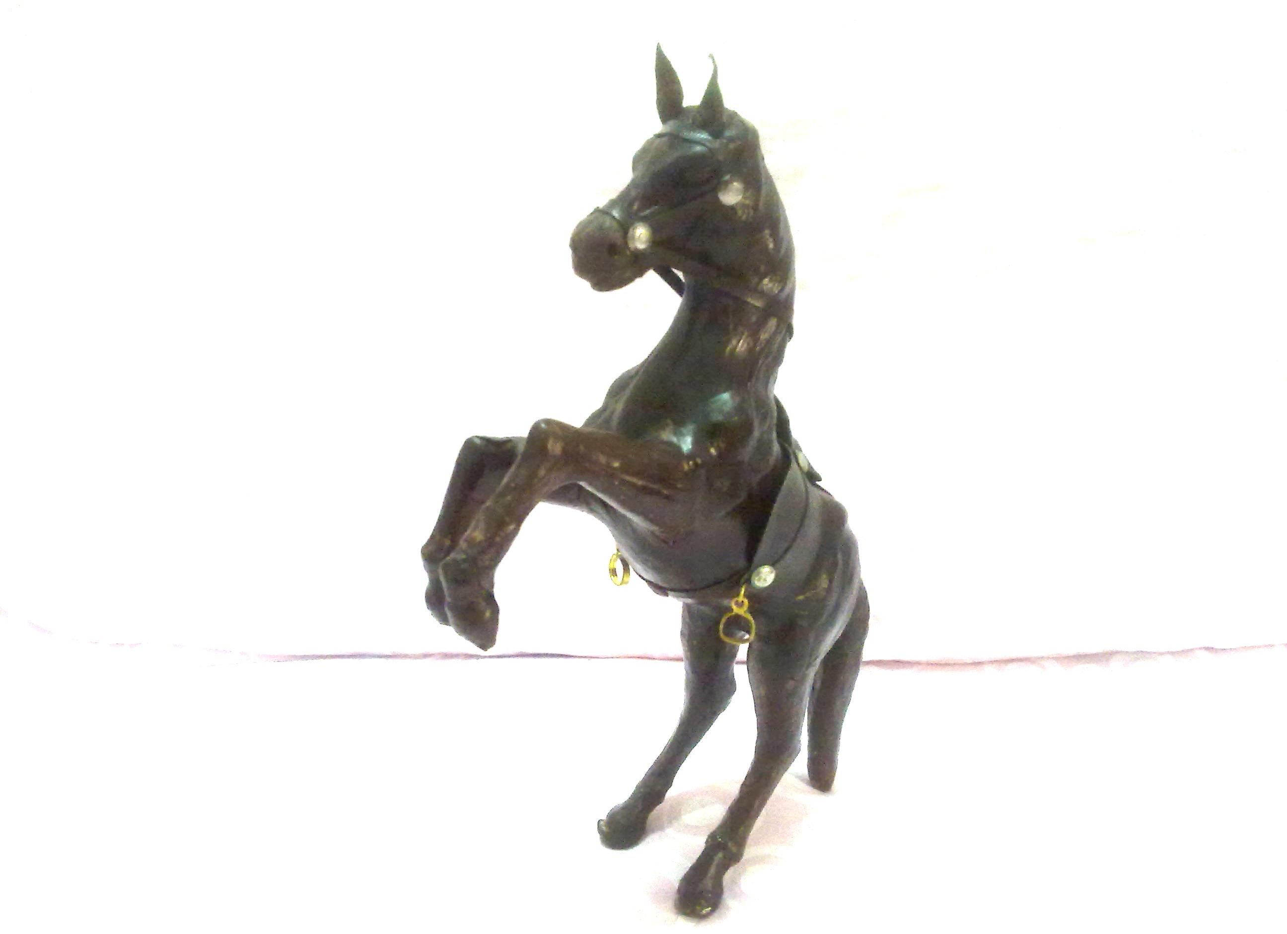 Stuffed Leather Jumping Horse