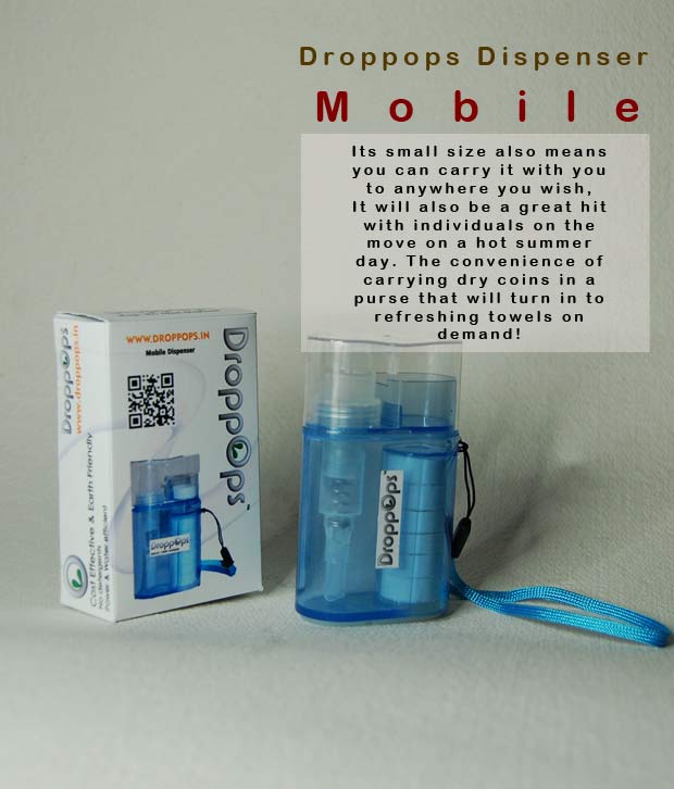 Droppops Compressed Magic Tissue Coin Mobile Dispenser