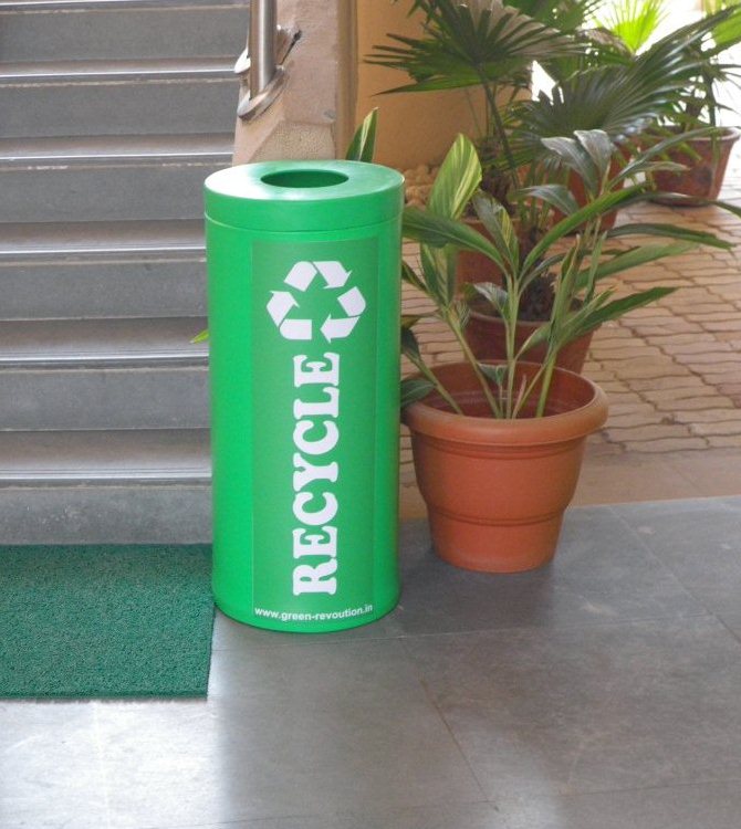 Color Coded Dustbin Plastic with Pedal