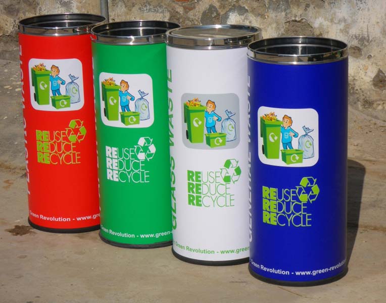 Color Coded Dustbin Steel