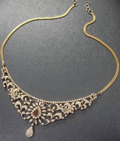 Artistic Indian Diamond Necklace