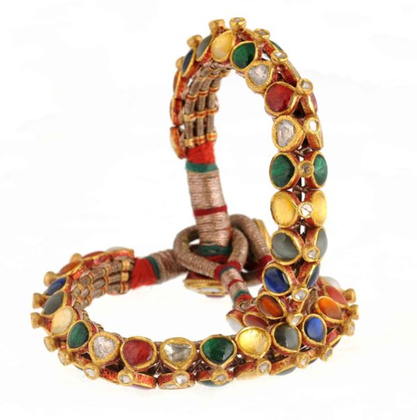 Jadau Bangle Buy jadau bangle in Jaipur Rajasthan India from Tatiwalas Soul Jewellery