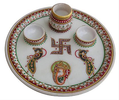 marble pooja thali