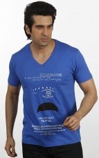 Men Blue Travel T shirt