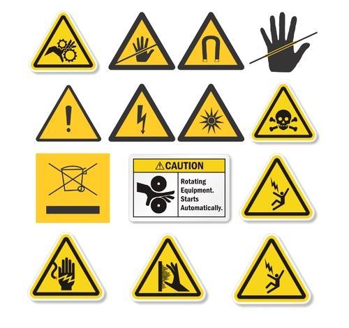 Industrial Warning safety Stickers