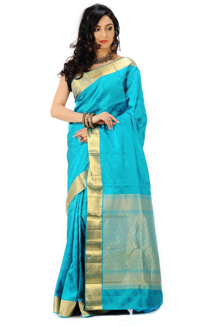 Gold Jacquard Saree