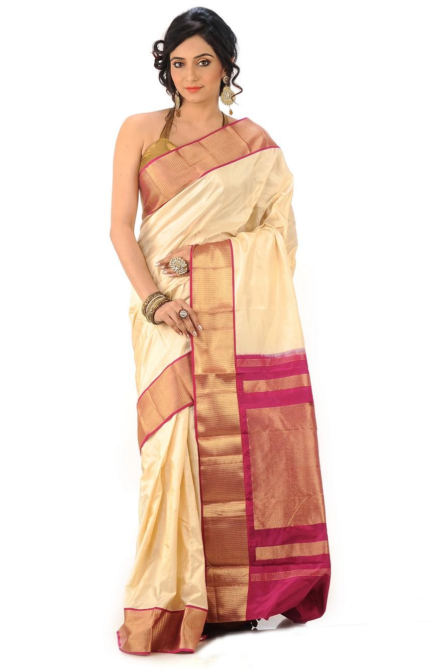 gold silk saree