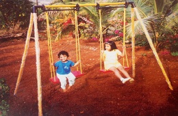 Two Seated Swing Park Play Equipment