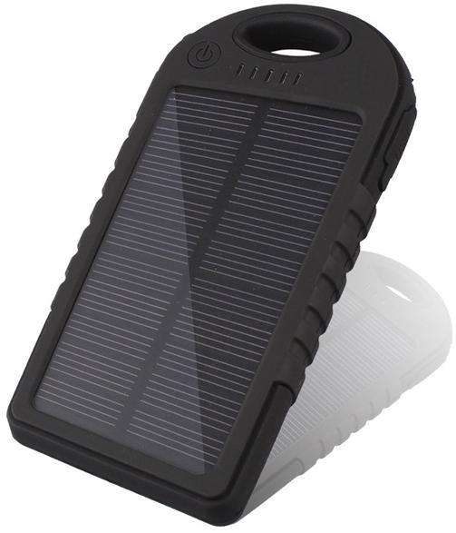 Solar Powered Dual Usb Li-ion Polymer Battery Power Bank