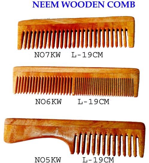 Neem Wooden Comb, for Personal, Length : 6-8 Inch