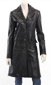 Leather long coats