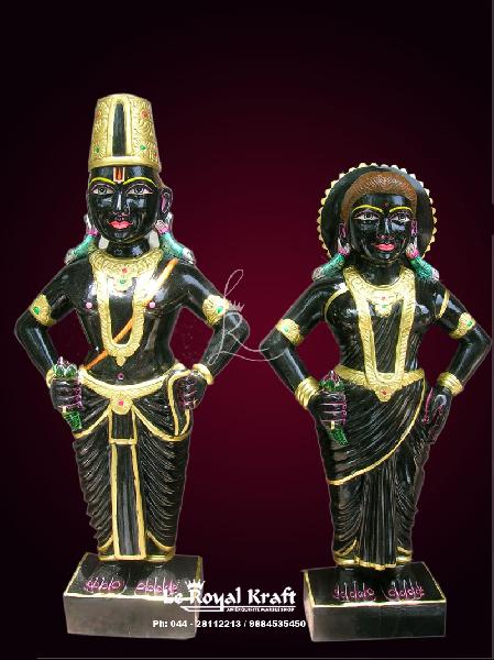 Black Marble Vittal Rukmani Statues