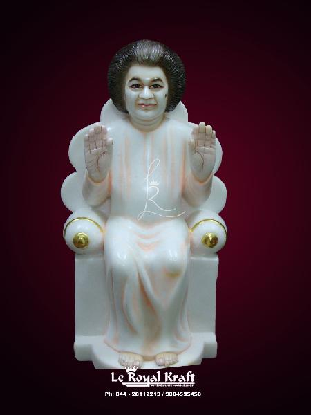 White Marble Sathya Sai Statues