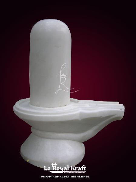 White Marble Shiva Lingam