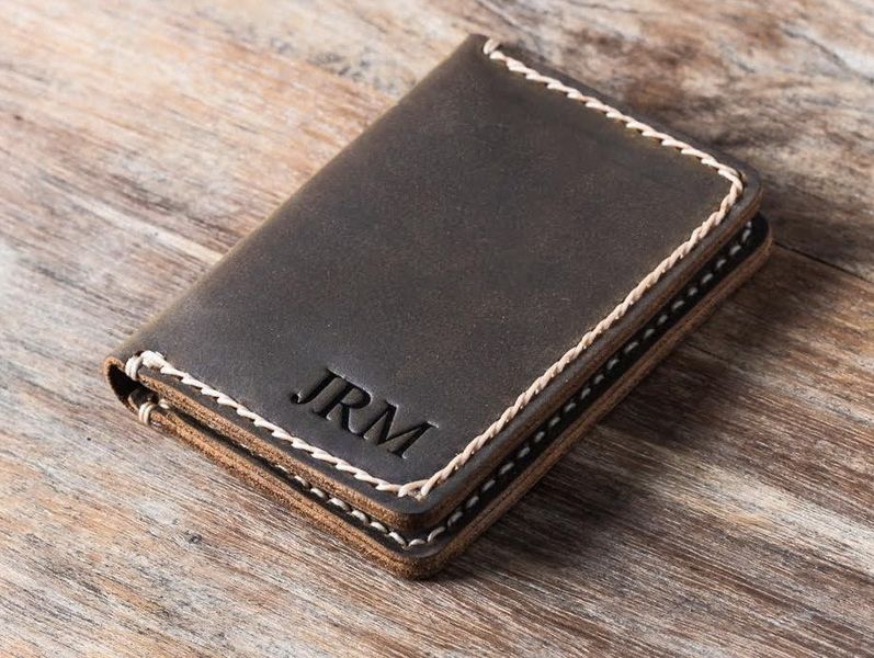 Leather credit card wallet