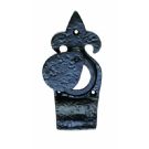 Black Antique Fleur De Lys Cylinder Pull