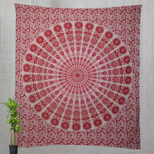 Mandala tapestries, Bohemian Bedding, Wall Hanging, Size : 90 X108 inch, 90 X 58 inch