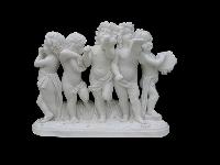 white marble statues