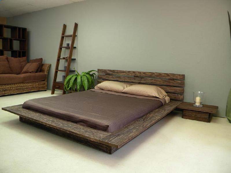 Polished Wooden Low Profile Bed, for Bedroom, Style : Antique, Modern