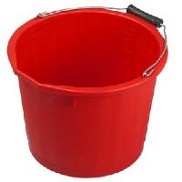 Red PVC plastic buckets