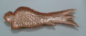 Copper Parrot Shaped Tray, for Serving, Color : Metallic
