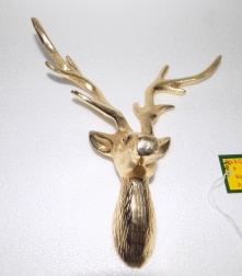 Brass Deer Head, Color : Golden