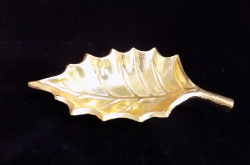 Brass Vintage Leaf Tray