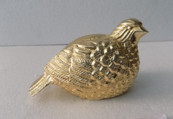 Gold Partridge Statue