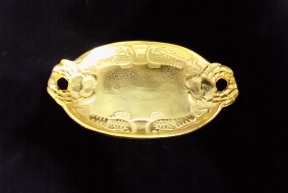 Brass Oval Tray with Handle