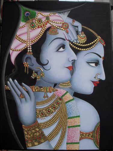 Radha Krishana Tanjore Painting 02