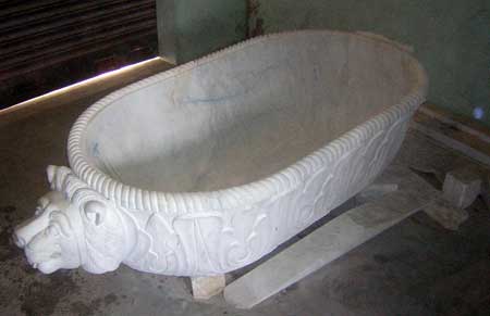 White Marble Bathtub