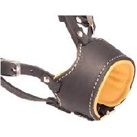 leather dog muzzle