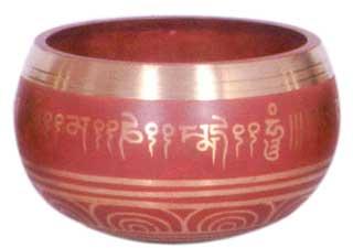 Hand Beaten Singing Bowl (Orange)