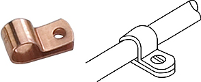 Copper One Hole Cable Clip