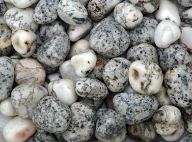 Natural Zebra Polished Pebbles Stones, for Countertops