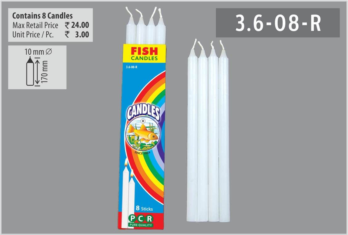 Paraffin Wax Plain Candle 3608L at best price INR 25 / Pack in Mumbai