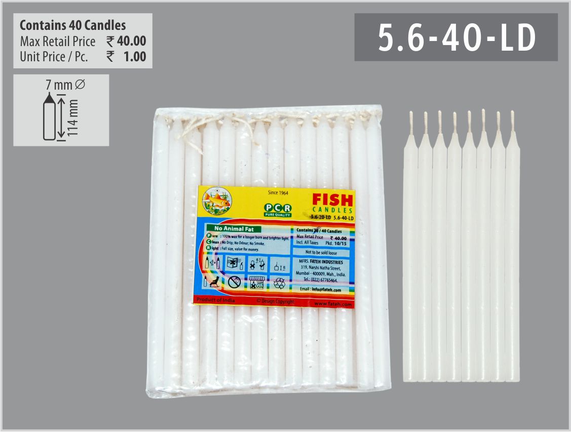 White Plain Candle 5640LD at best price INR 40 / Pack in Mumbai