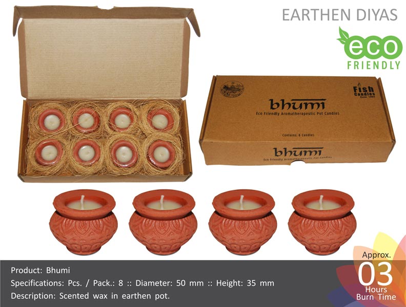 Earthen Diya Candle - Bhumi