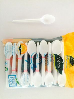 PP Gold Disposable Spoons