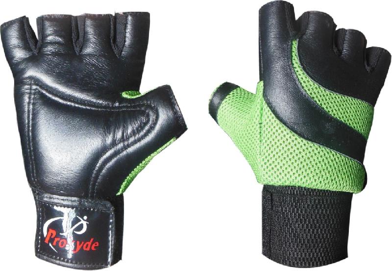 Leather palm Prokyde Neon Gym Gloves, Size : M/L/XL