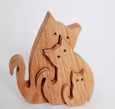 Wooden Decorative Cats