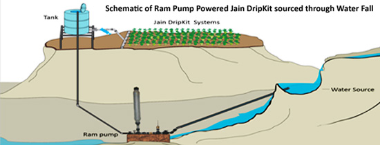 Jain DripKit with Hydraulic Ram Pump
