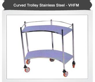 Curved Trolley Stainless Steel