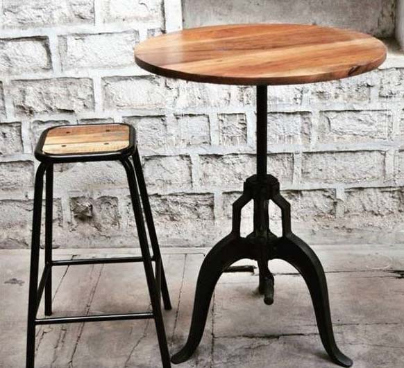 Wooden Stool & Table Set