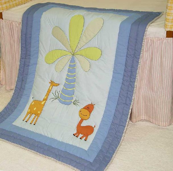 100% Cotton Baby Quilt, for Home, Style : applique design embriodery