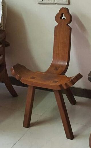 Rectangular Polished Teakwood Designer Chair, for Home, Hotel, Restaurant