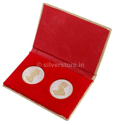 20 gm Gold Plated Silver Queen Victoria & King George Coins