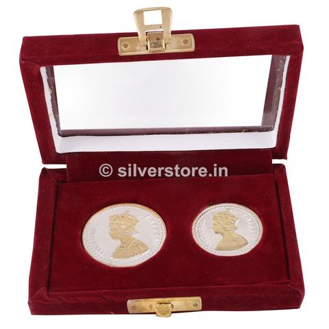 30 gm Gold Plated Silver Queen Victoria Coins