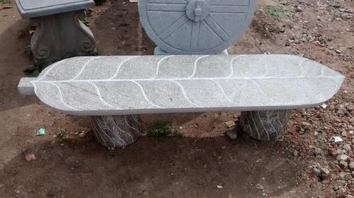 Leaf Shaped Stone Bench